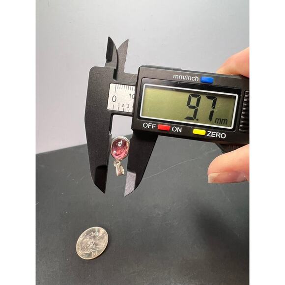 NEW Pink Tourmaline rubellite sterling silver pendant 1.90 grams - Picture 5 of 10